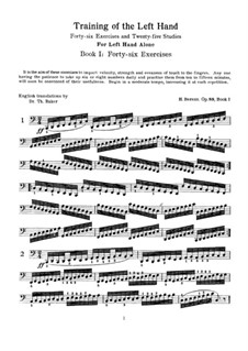 Training of the Left Hand, Op.89: Для фортепиано by Иоганн Германн Беренс