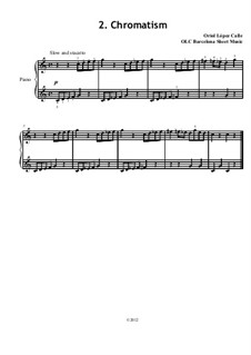 Chromatism. Songs for piano beginners: Chromatism. Songs for piano beginners by OLC Barcelona Sheet Music