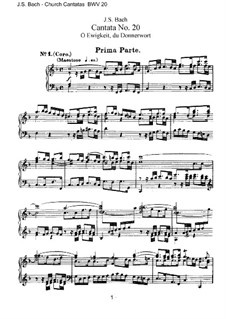O Ewigkeit, du Donnerwort, BWV 20: Клавир с вокальной партией by Иоганн Себастьян Бах