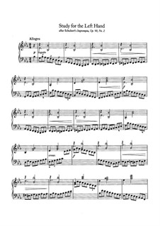 Упражнение на тему Экспромта Шуберта: Для фортепиано by Иоганнес Брамс