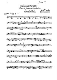 Радуйтесь, спасённые народы, BWV 30: Партия второго гобоя by Иоганн Себастьян Бах