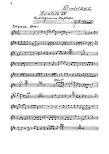 Радуйтесь, спасённые народы, BWV 30: Партия третьей трубы in С by Иоганн Себастьян Бах