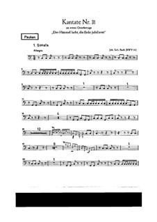 Der Himmel lacht! Die Erde jubilieret, BWV 31: Timpani part by Иоганн Себастьян Бах
