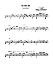 Andantino, Op.60: Для гитары by Маттео Каркасси