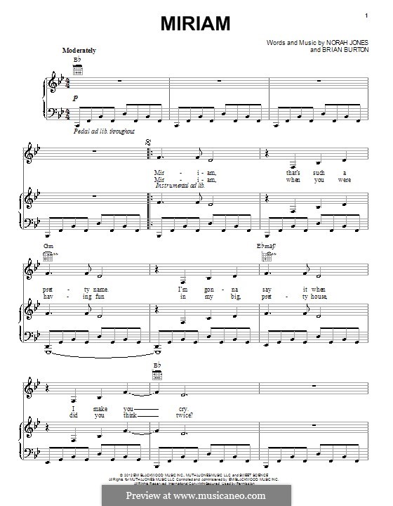 Miriam: Для голоса и фортепиано (или гитары) by Brian Burton