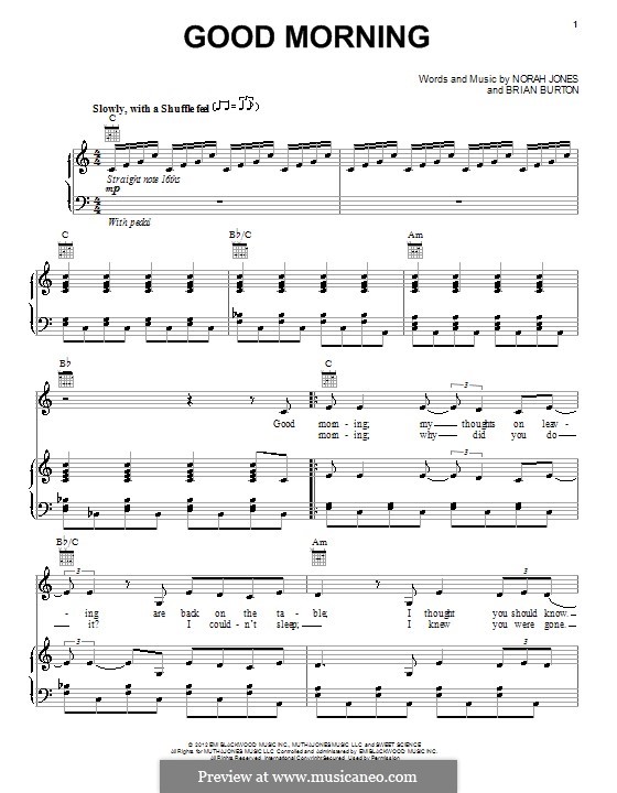 Good Morning: Для голоса и фортепиано (или гитары) by Brian Burton