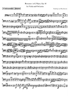 Романс для скрипки с оркестром No.1 соль мажор, Op.40: Партия виолончели by Людвиг ван Бетховен