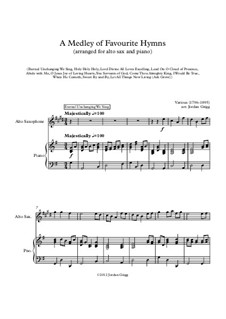 A Medley of Favourite Hymns: For alto sax and piano by Unknown (works before 1850)