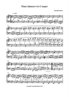 Piano Fantasia No.6 in G Major: Piano Fantasia No.6 in G Major by Alexander Barlow