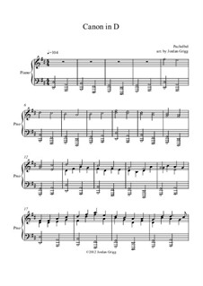 Piano version: Для одного исполнителя by Иоганн Пахельбель