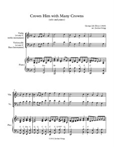 Crown Him with Many Crowns: For solo and piano by George Job Elvey