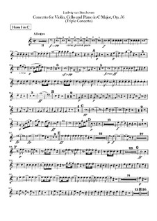 Концерт для скрипки, виолончели и фортепиано с оркестром, Op.56: Партии первой и второй валторн by Людвиг ван Бетховен