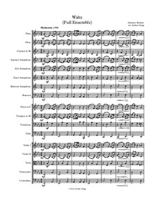 Waltz No.15 (Chamber arrangements): For full ensemble by Иоганнес Брамс