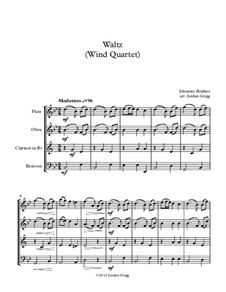 Waltz No.15 (Chamber arrangements): For wind quartet by Иоганнес Брамс