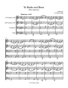 Ye Banks and Braes: Для квартета медных духовых by folklore