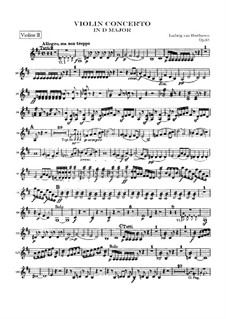 Концерт для скрипки с оркестром ре мажор, Op.61: Партия второй скрипки by Людвиг ван Бетховен