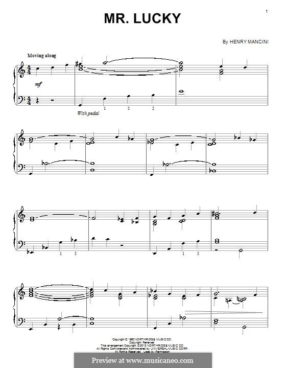 Mr. Lucky: Для фортепиано by Henry Mancini
