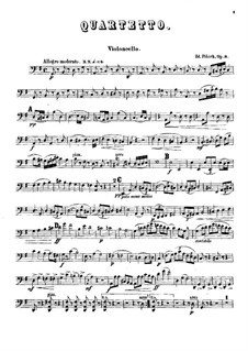 Струнный квартет No.2 соль мажор, Op.8: Партия виолончели by Зденек Фибих