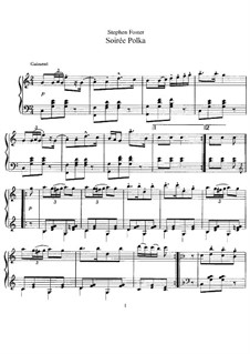 Вечерняя полька: Для фортепиано by Стефен Фостер