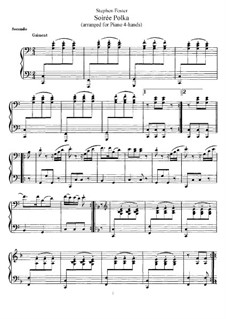 Вечерняя полька: Для фортепиано в 4 руки by Стефен Фостер