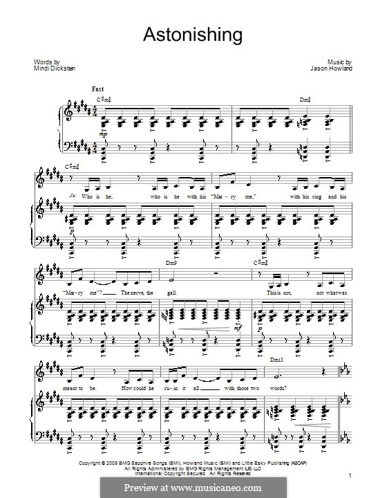 Astonishing (Sutton Foster): Для голоса и фортепиано или гитары (Mindi Dickstein) by Jason Howland