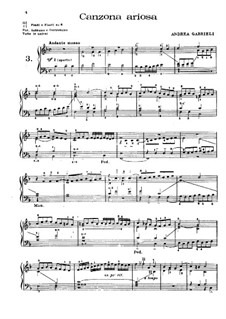 Canzona Ariosa: Для органа by Андреа Габриэли