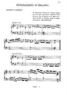 Intonazioni d'Organo: Intonazioni d'Organo by Джованни Габриэли