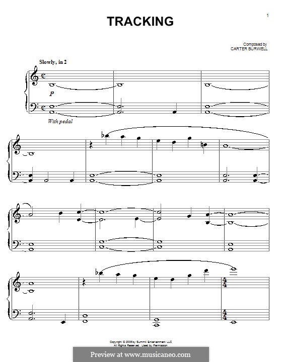 Tracking: Для фортепиано by Carter Burwell