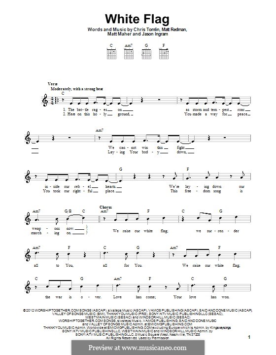 White Flag (Passion): Для гитары by Chris Tomlin, Jason David Ingram, Matt Maher, Matt Redman