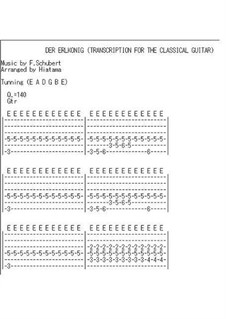 Лесной царь, D.328 Op.1: Transcription for classical guitar (guitar tab) by Франц Шуберт