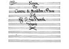 Sonata per camera di Mandolino e Basso: Sonata per camera di Mandolino e Basso by Джованни Баттиста Гервазио