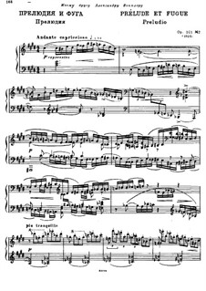 Четыре прелюдии и фуги, Op.101: Прелюдия и фуга No.2 by Александр Глазунов