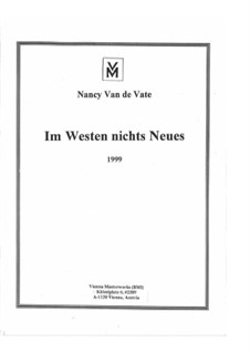 Im Westen nichts Neues: Partitur by Nancy Van de Vate