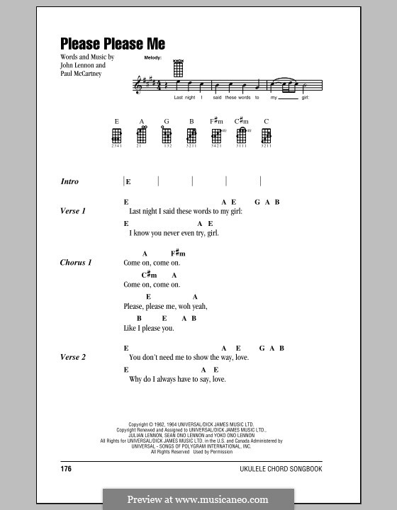 Please Please Me (The Beatles): Для укулеле by John Lennon, Paul McCartney