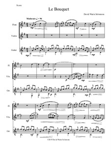 Le Bouquet: For flute, violin and guitar by Дэвид Соломонс