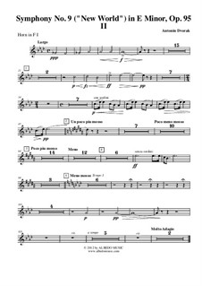 Часть II (Ларго): Horn in F 1 (transposed part) by Антонин Дворжак