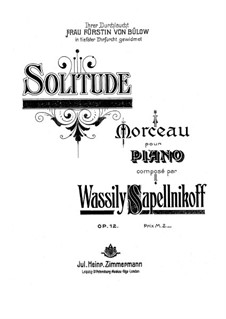 Solitude, Op.12: Solitude by Василий Сапельников