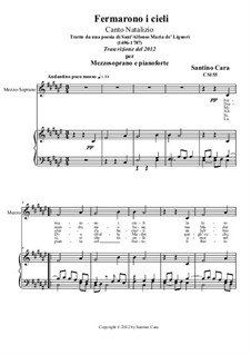 Fermarono i cieli: For mezzo-soprano and piano, CS155c by Santino Cara