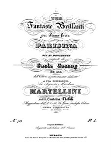 Блестящая фантазия на темы из оперы 'Паризина' Доницетти, Op.327: Фантазия No.1 by Карл Черни