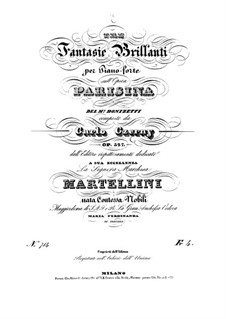 Блестящая фантазия на темы из оперы 'Паризина' Доницетти, Op.327: Фантазия No.2 by Карл Черни