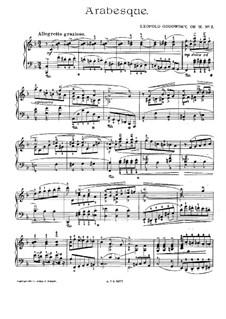Четыре пьесы для фортепиано, Op.16: No.2 Арабеска by Леопольд Годовский
