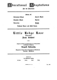 Дикая роза, D.257 Op.3 No.3: Клавир с вокальной партией by Франц Шуберт