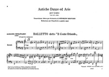 Античные танцы и арии для лютни. Сюита No.1: Версия для фортепиано  в четыре руки by Отторино Респиги