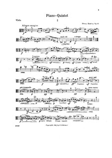 Фортепианный квинтет ля минор, Op.50: Партия альта by Генри Кимболл Хедли
