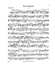 Фортепианный квинтет ля минор, Op.50: Партия виолончели by Генри Кимболл Хедли