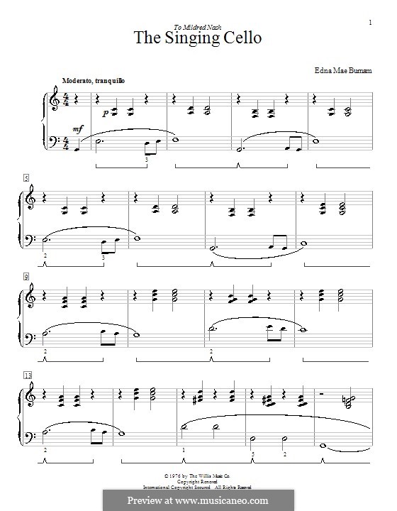 The Singing Cello: Для фортепиано by Edna Mae Burnam