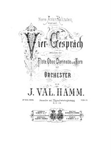 Viergespräch: Für Bläser und Klavier – Klarinettenstimme by Иоганн Валентин Хамм
