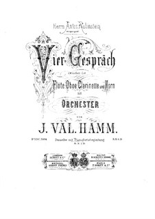 Viergespräch: Für Bläser und Klavier – Flötenstimme by Иоганн Валентин Хамм