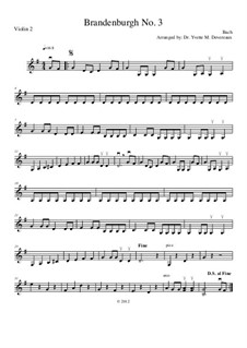 All Movements: Для струнного оркестра (for elementary to middle school age youths) – violin II part by Иоганн Себастьян Бах