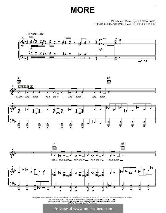 More: Для голоса и фортепиано (или гитары) by David A. Stewart, Glen Ballard